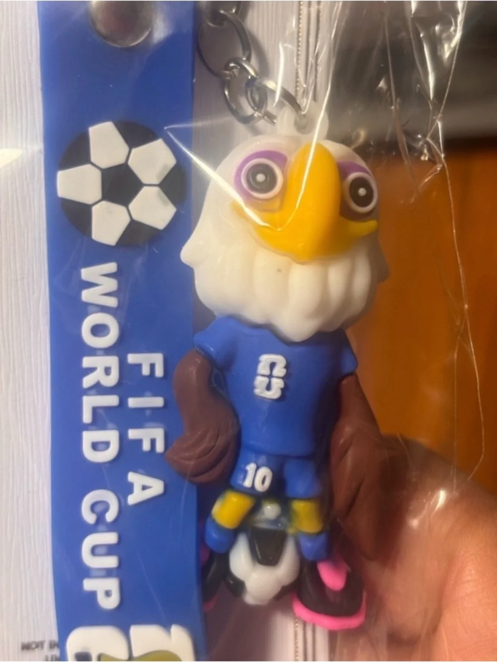 3pc Soccer Animal Keychain Bundle FIFA World Cup Style Cute Sports Charms